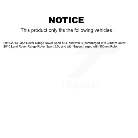 Front Semi-Metallic Brake Pad Wear Sensor Kit For Land Rover Range Sport with 380mm Rotor KPW-100825