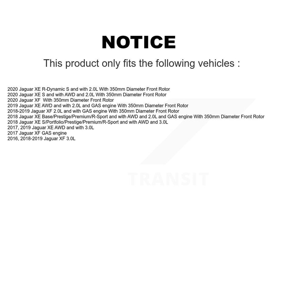 Front Semi-Metallic Disc Brake Pads And Wear Sensors Kit For Jaguar XE XF KPW-100858