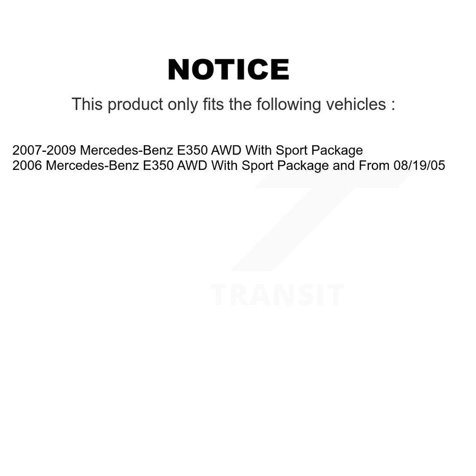Front Semi-Metallic Disc Brake Pads And Wear Sensors Kit For Mercedes-Benz E350 AWD KPW-100898
