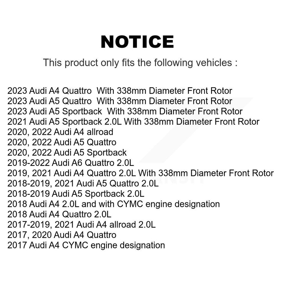 Front Semi-Metallic Brake Pad Wear Sensor Kit For Audi A4 Quattro A5 Sportback allroad A6 KPW-100902