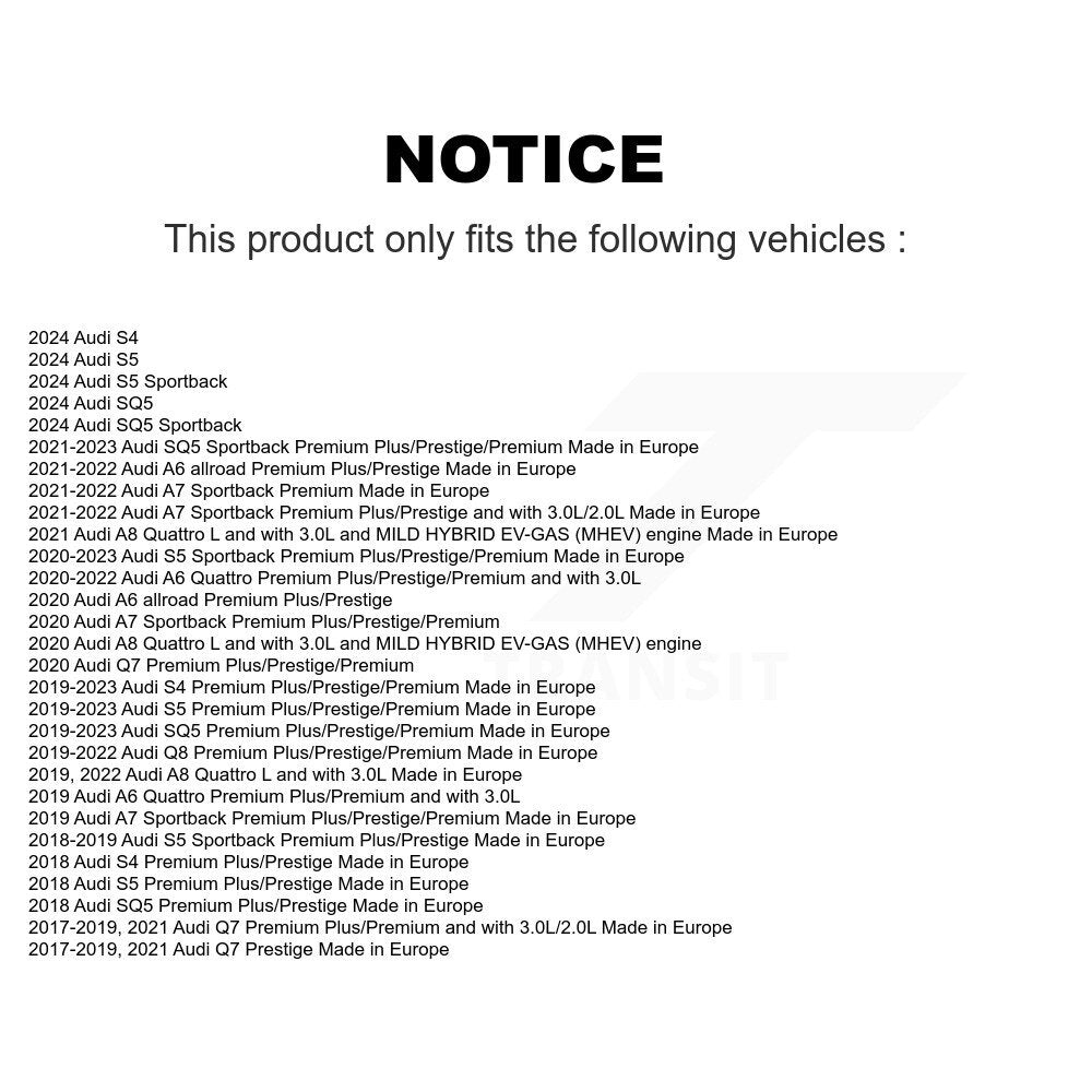 Front Semi-Metallic Brake Pad Wear Sensor Kit For Audi Q7 SQ5 S5 Q8 S4 Sportback A6 A7 A8 KPW-100904