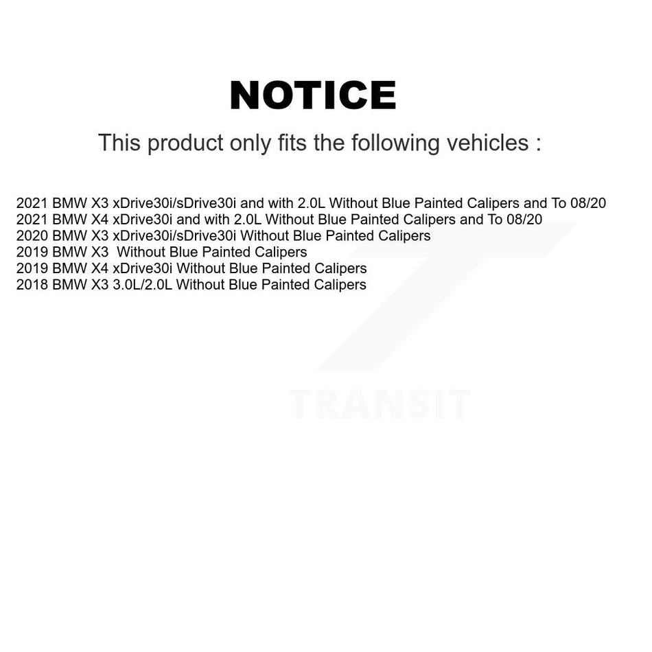 Front Semi-Metallic Disc Brake Pads And Wear Sensors Kit For BMW X3 X4 KPW-100906
