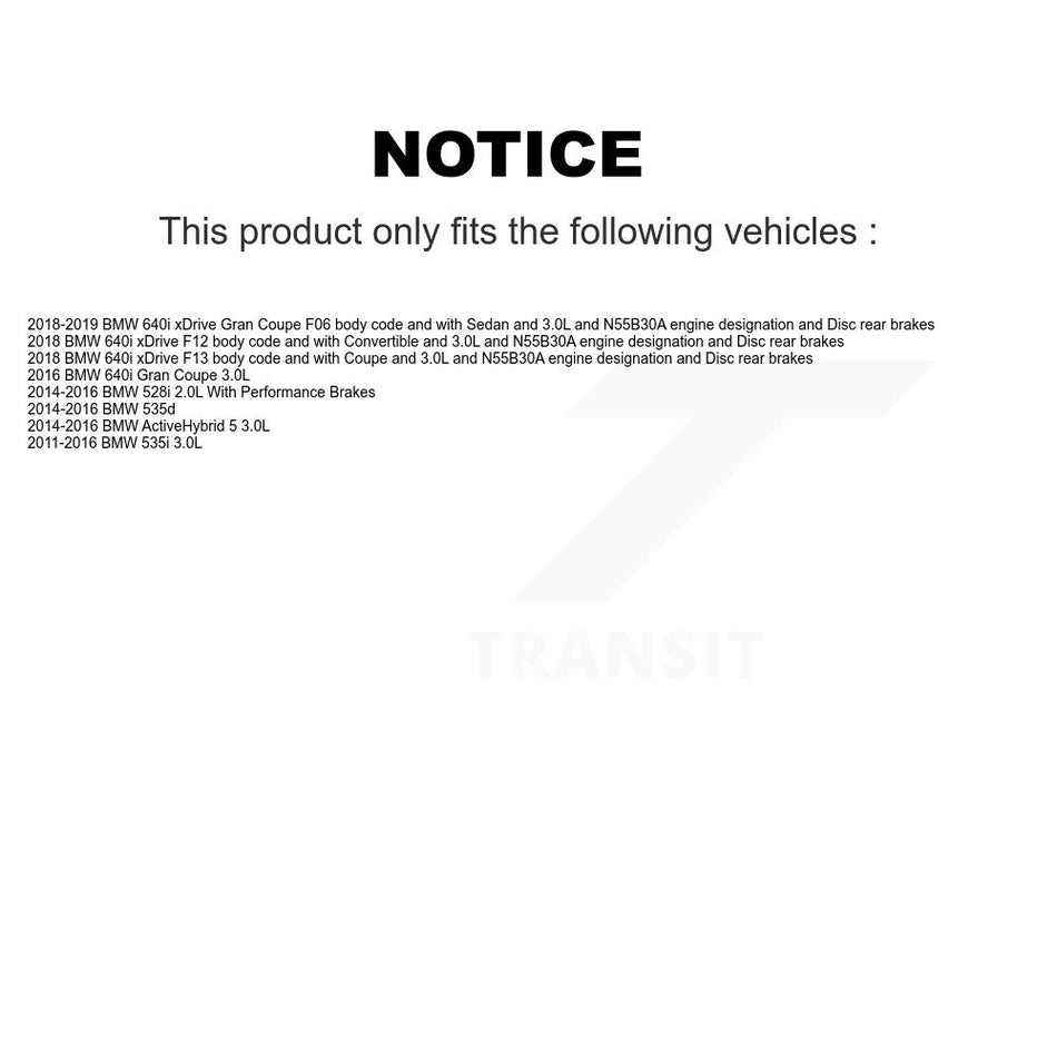 Front Semi-Metallic Brake Pads Wear Sensor Kit For BMW 535i 640i Gran Coupe xDrive 528i 5 KPW-100909