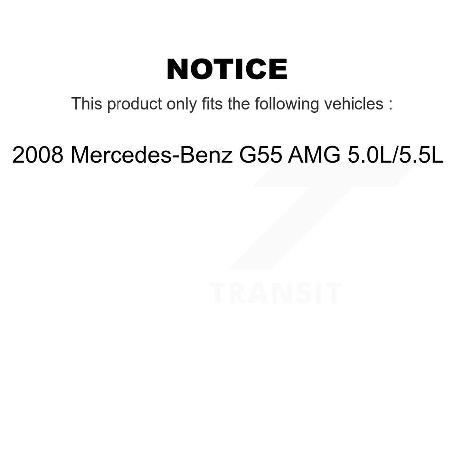Front Semi-Metallic Brake Pads & Wear Sensor Kit For 2008 Mercedes-Benz G55 AMG 5.0L 5.5L KPW-100917