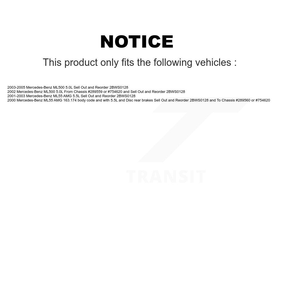 Front Semi-Metallic Disc Brake Pads And Wear Sensors Kit For Mercedes-Benz ML500 ML55 AMG KPW-100948