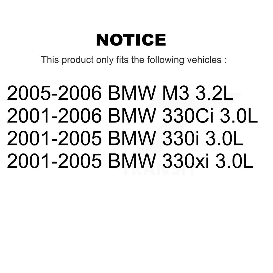 Front Semi-Metallic Disc Brake Pads And Wear Sensors Kit For BMW 330Ci 330i 330xi M3 KPW-100954