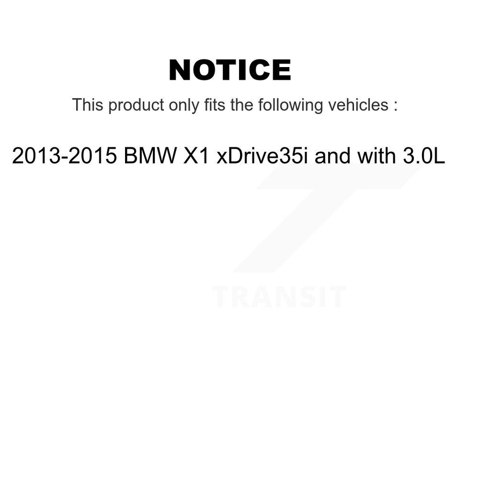 Rear Semi-Metallic Brake Pad And Wear Sensor Kit For 2013-2015 BMW X1 xDrive35i with 3.0L KPW-101015