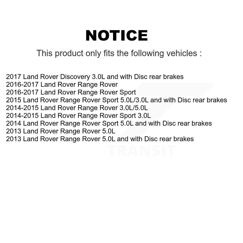 Rear Semi-Metallic Disc Brake Pads & Wear Sensor Kit For Land Rover Range Sport Discovery KPW-101025