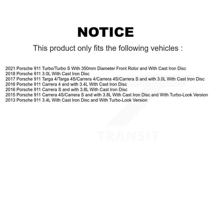Rear Semi-Metallic Disc Brake Pads And Wear Sensors Kit For Porsche 911 KPW-101027