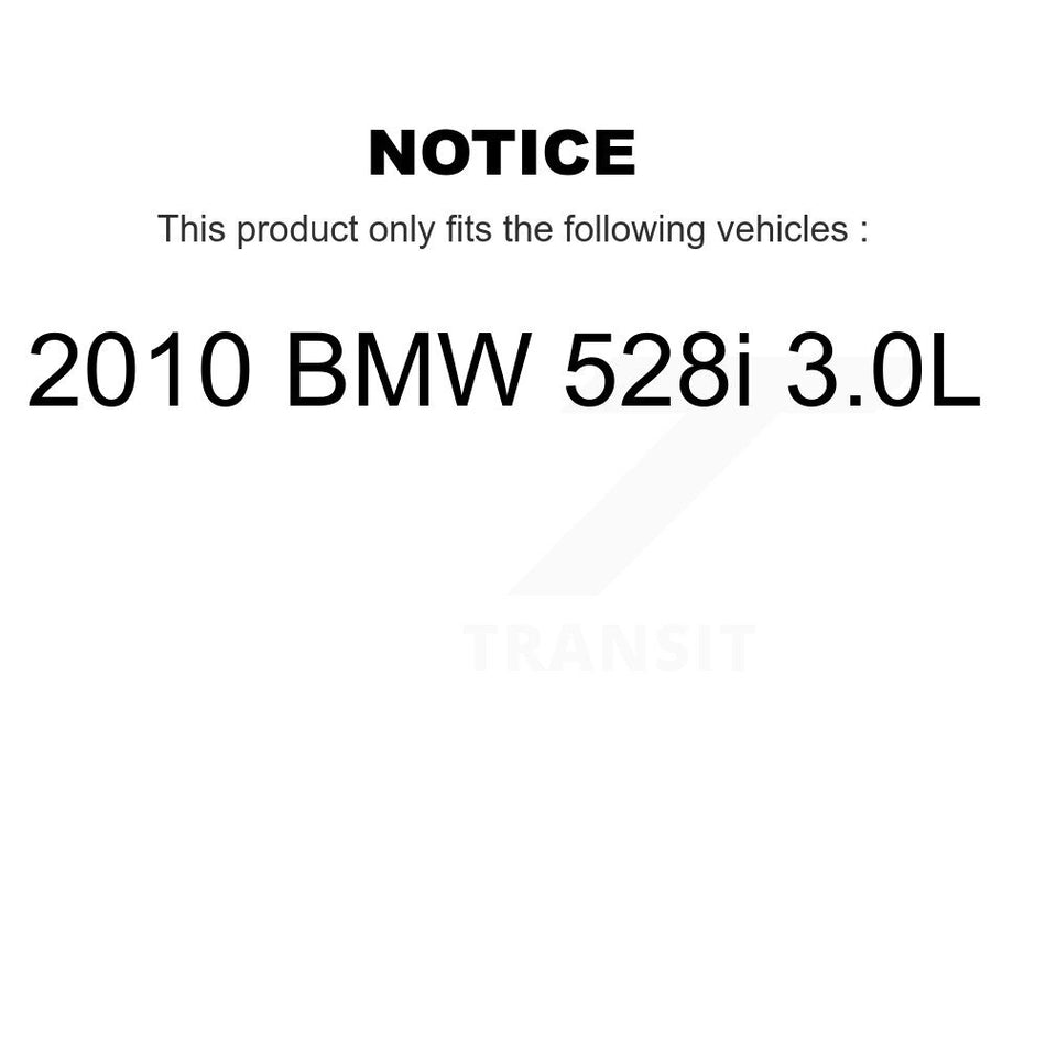 Rear Semi-Metallic Disc Brake Pads And Wear Sensors Kit For 2010 BMW 528i 3.0L KPW-101033