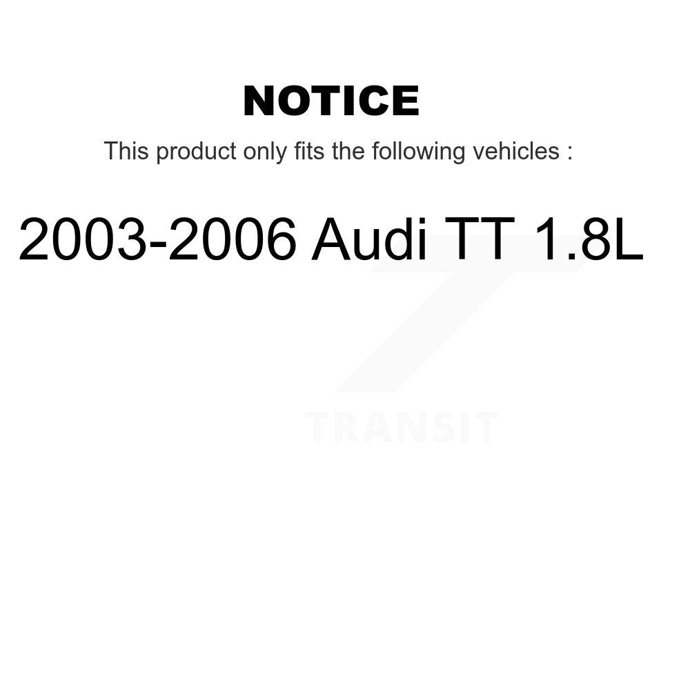 Rear Semi-Metallic Disc Brake Pads And Wear Sensors Kit For 2003-2006 Audi TT 1.8L KPW-101047