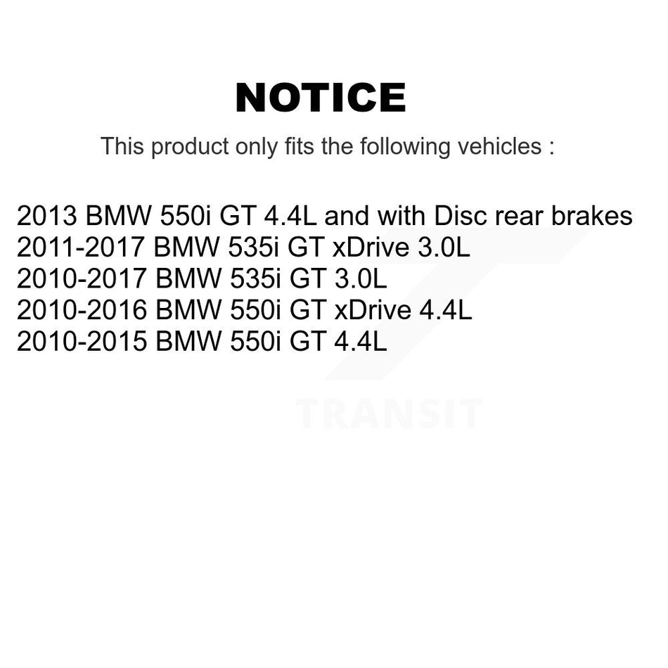 Rear Semi-Metallic Disc Brake Pads And Wear Sensors Kit For BMW 535i GT xDrive 550i KPW-101048