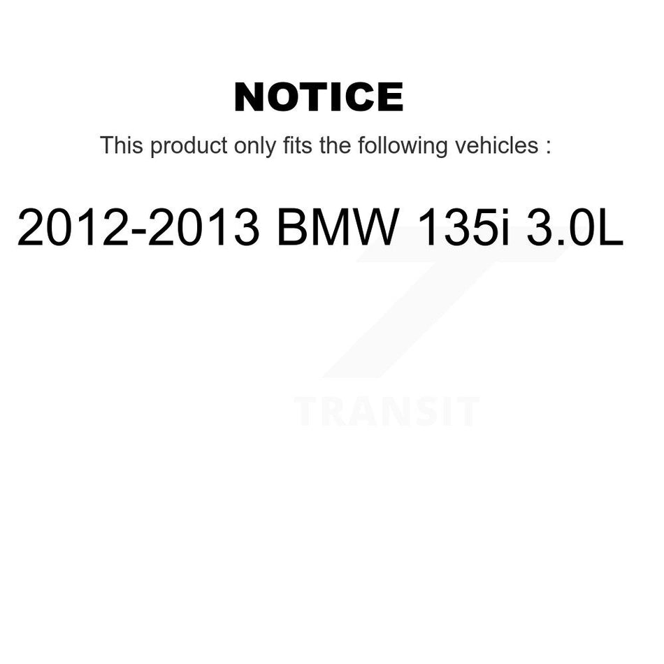 Rear Semi-Metallic Disc Brake Pads And Wear Sensors Kit For 2012-2013 BMW 135i 3.0L KPW-101067