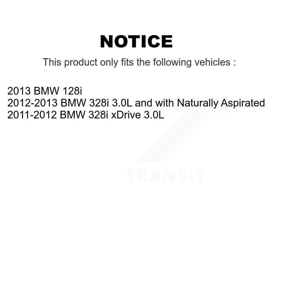 Rear Semi-Metallic Disc Brake Pads And Wear Sensors Kit For BMW 328i xDrive 128i KPW-101068