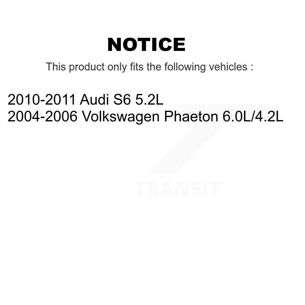 Rear Semi-Metallic Disc Brake Pads & Extra Wear Sensor Kit For Volkswagen Phaeton Audi S6 KPW-101086