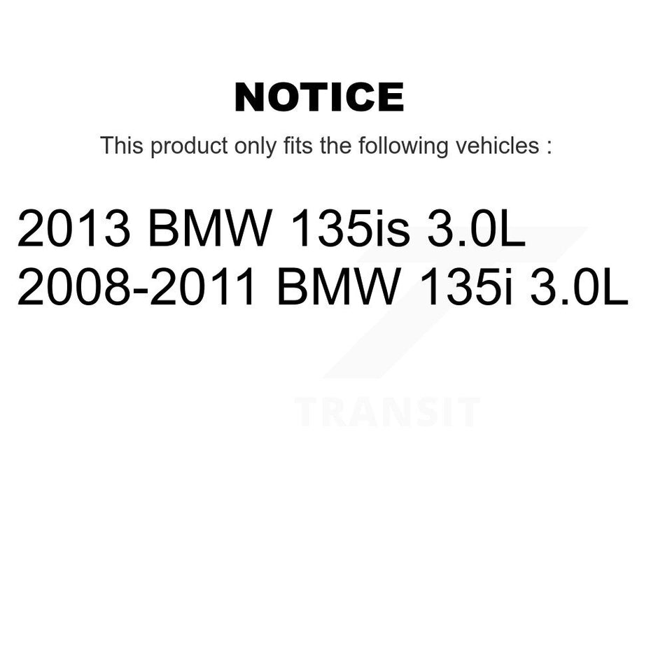 Rear Semi-Metallic Disc Brake Pads And Wear Sensors Kit For BMW 135i 135is 3.0L KPW-101131