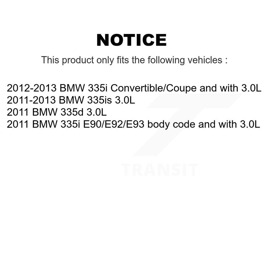 Rear Semi-Metallic Disc Brake Pads And Wear Sensors Kit For BMW 335i 335is 335d KPW-101143