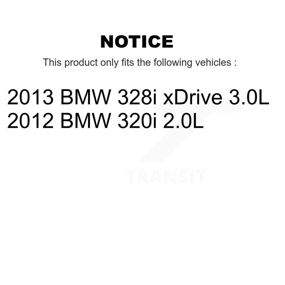 Rear Semi-Metallic Disc Brake Pads And Wear Sensors Kit For 2013 BMW 328i xDrive 3.0L KPW-101145
