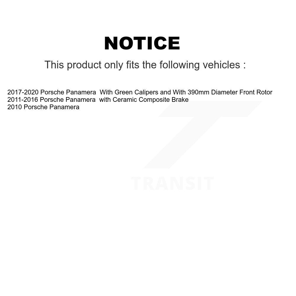 Rear Semi-Metallic Disc Brake Pads And Wear Sensors Kit For Porsche Panamera KPW-101164