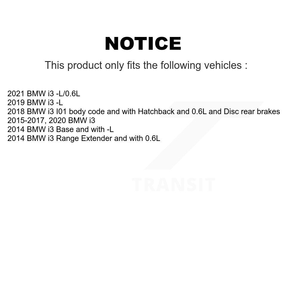 Rear Semi-Metallic Disc Brake Pads And Wear Sensors Kit For BMW i3 i3s KPW-101181