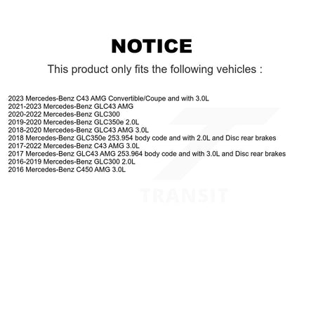 Rear Semi-Metallic Brake Pads Wear Sensor Kit For Mercedes-Benz GLC300 C43 AMG GLC43 C450 KPW-101221