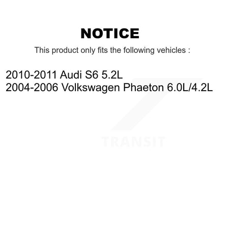 Rear Semi-Metallic Disc Brake Pads & Extra Wear Sensor Kit For Volkswagen Phaeton Audi S6 KPW-101222