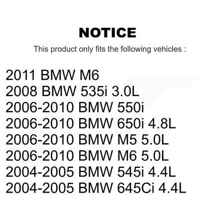 Rear Semi-Metallic Disc Brake Pad Wear Sensor Kit For BMW 650i 645Ci 550i M5 M6 545i 535i KPW-101232