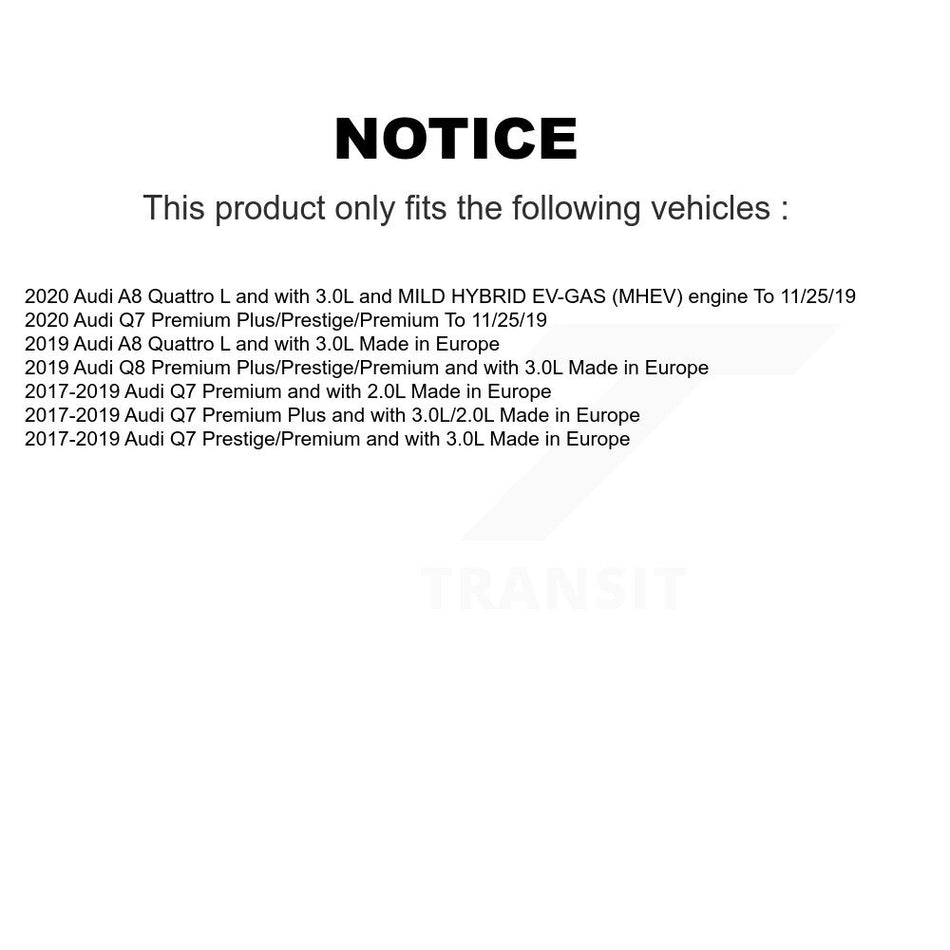 Front Rear Semi-Metallic Disc Brake Pads And Wear Sensors Kit For Audi Q7 Q8 A8 Quattro KPW-101268