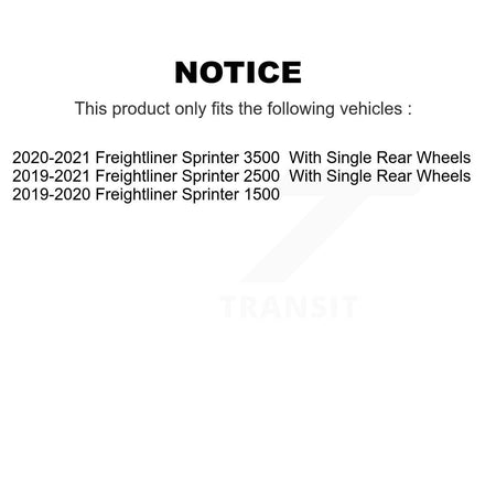 Front Rear Semi-Metallic Brake Pads & Wear Sensor Kit For Freightliner Sprinter 2500 3500 KPW-101273