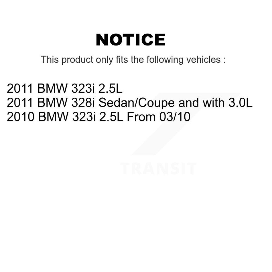Front Rear Semi-Metallic Disc Brake Pad And Extra Wear Sensor Kit (7Pc) For BMW 323i 328i KPW-101317