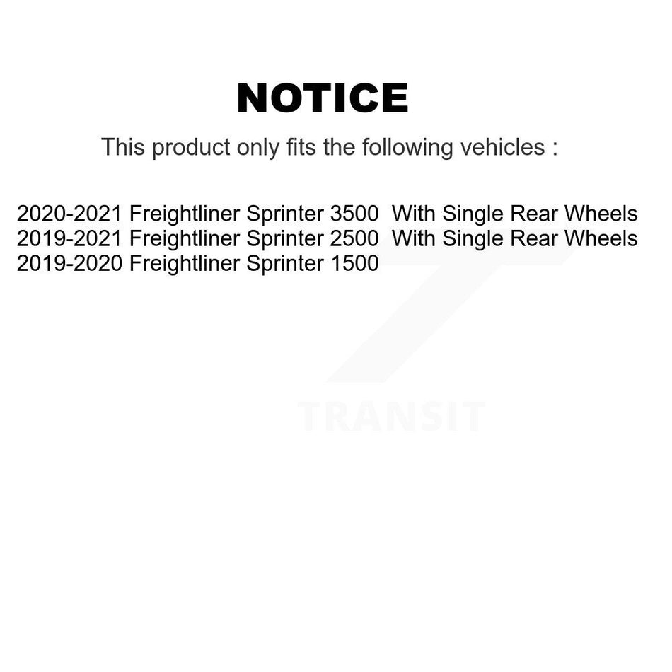 Rear Semi-Metallic Brake Pad And Wear Sensor Kit For Freightliner Sprinter 2500 3500 1500 KPW-101332