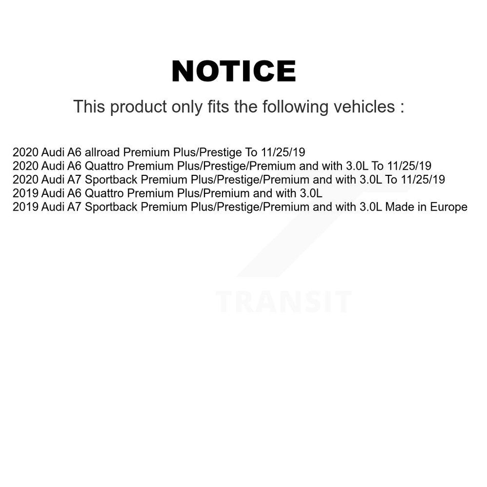 Front Rear Semi-Metallic Disc Brake Pads Wear Sensor Kit For Audi A6 Quattro A7 Sportback KPW-101374