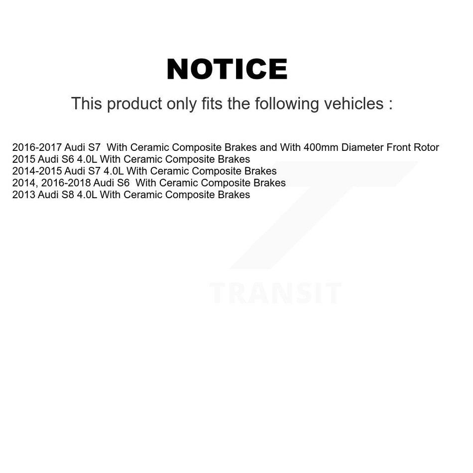 Front Semi-Metallic Disc Brake Pads And Wear Sensors Kit For Audi S6 S7 S8 KPW-101381