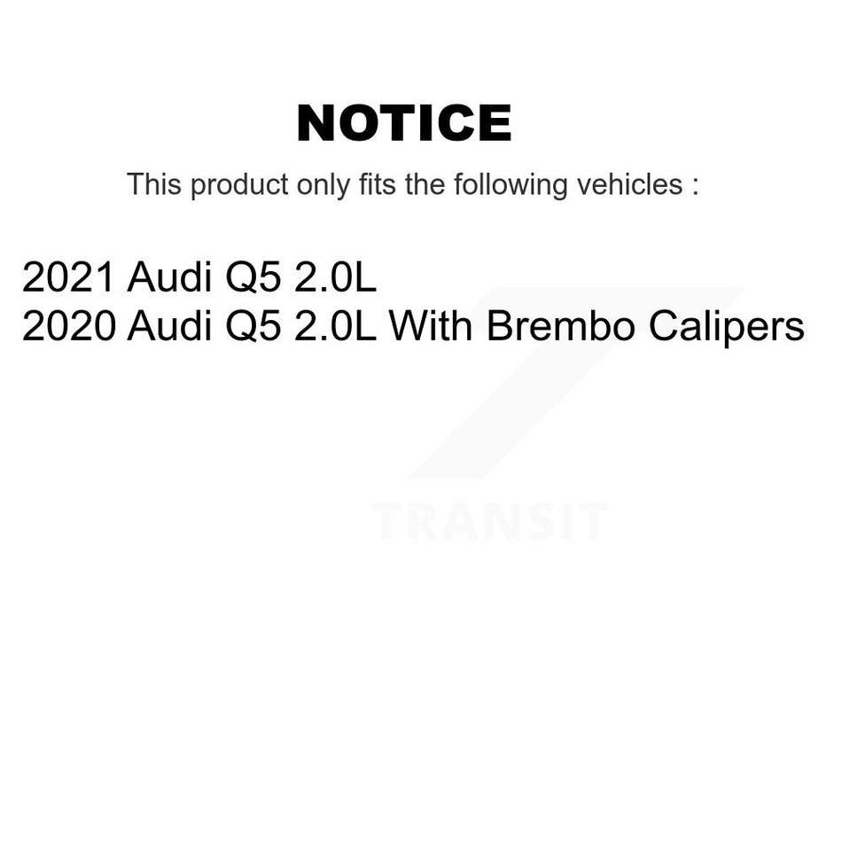 Front Semi-Metallic Disc Brake Pads And Wear Sensors Kit For Audi Q5 2.0L KPW-101384