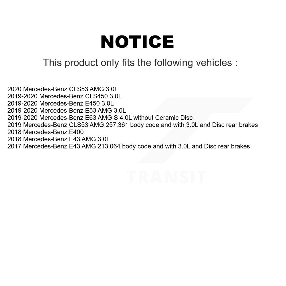 Rear Semi-Metallic Brake Pads Wear Sensor Kit For Mercedes-Benz E400 E450 E53 AMG E43 E63 KPW-101418