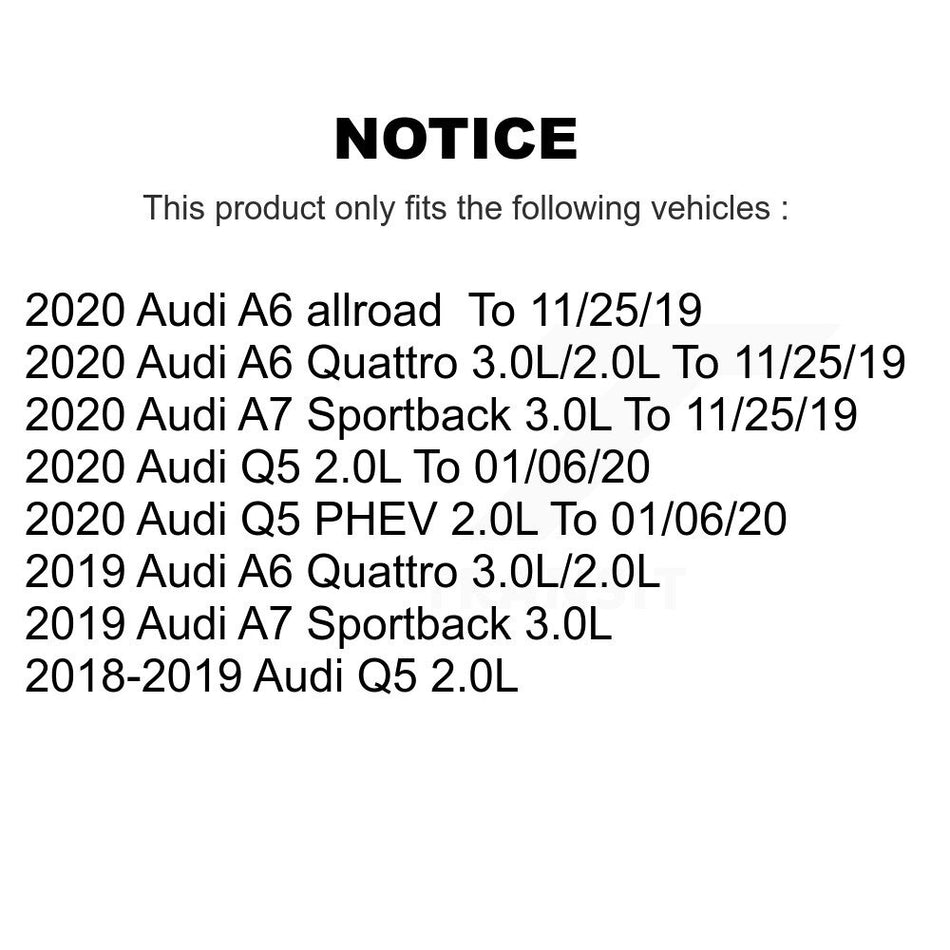 Rear Semi-Metallic Brake Pad And Wear Sensor Kit For Audi Q5 A6 Quattro A7 Sportback PHEV KPW-101423