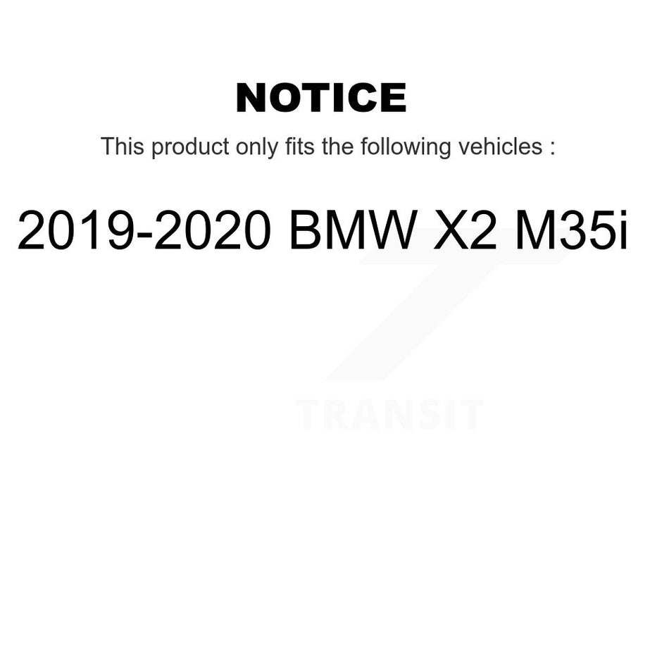 Front Rear Semi-Metallic Disc Brake Pads And Wear Sensors Kit For 2019-2020 BMW X2 M35i KPW-101437