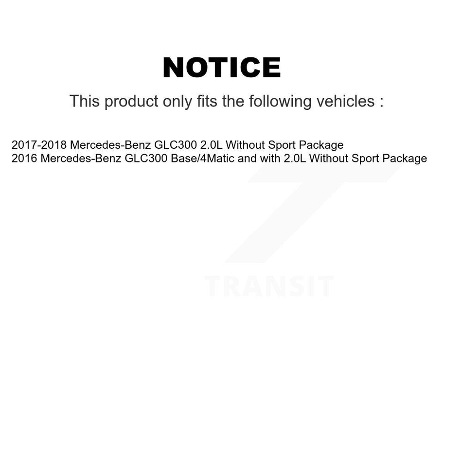Front Rear Semi-Metallic Disc Brake Pads And Wear Sensors Kit For Mercedes-Benz GLC300 KPW-101445
