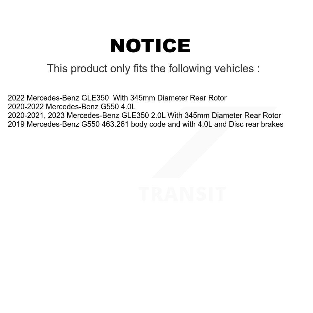 Front Rear Semi-Metallic Disc Brake Pad And Wear Sensor Kit For Mercedes-Benz GLE350 G550 KPW-101450