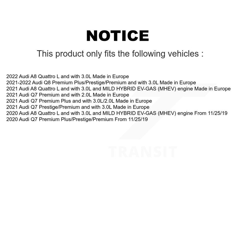 Front Rear Semi-Metallic Disc Brake Pads And Wear Sensors Kit For Audi Q7 Q8 A8 Quattro KPW-101501