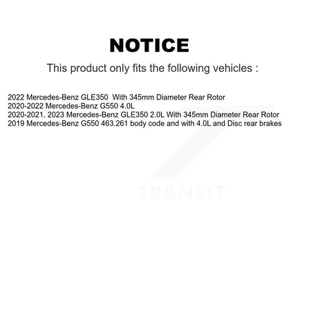 Front Rear Semi-Metallic Disc Brake Pad And Wear Sensor Kit For Mercedes-Benz GLE350 G550 KPW-101516