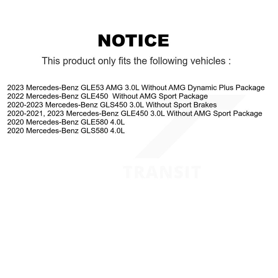 Front Rear Semi-Metallic Brake Pads Wear Sensor Kit For Mercedes-Benz GLE450 GLS450 GLE53 KPW-101518