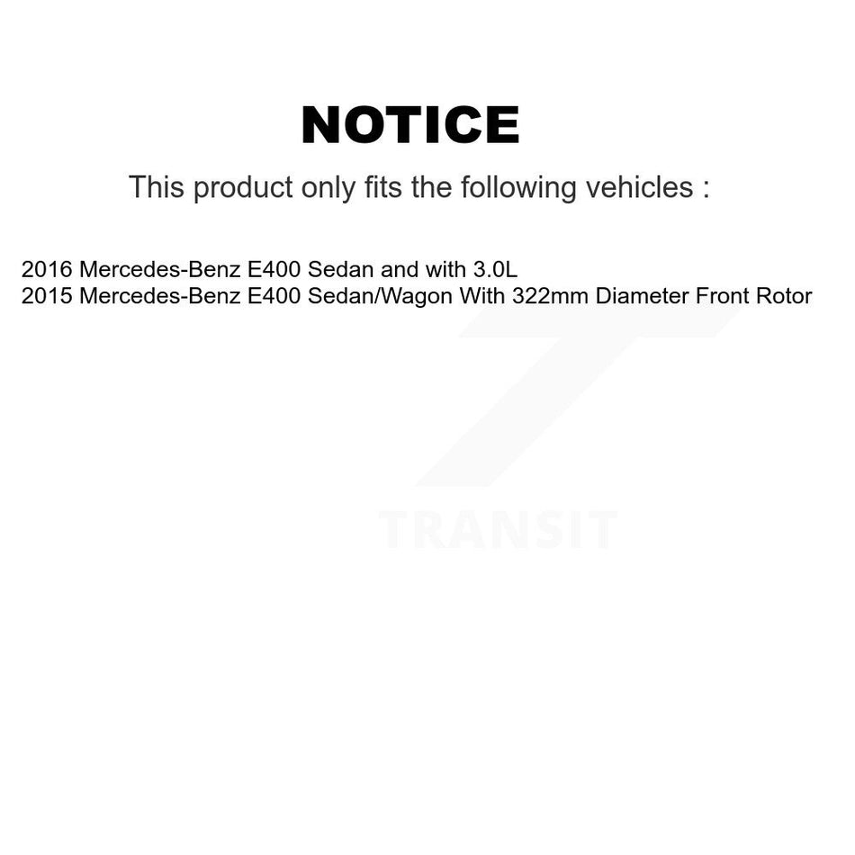 Front Rear Semi-Metallic Brake Pad And Extra Wear Sensor Kit (7Pc) For Mercedes-Benz E400 KPW-101557