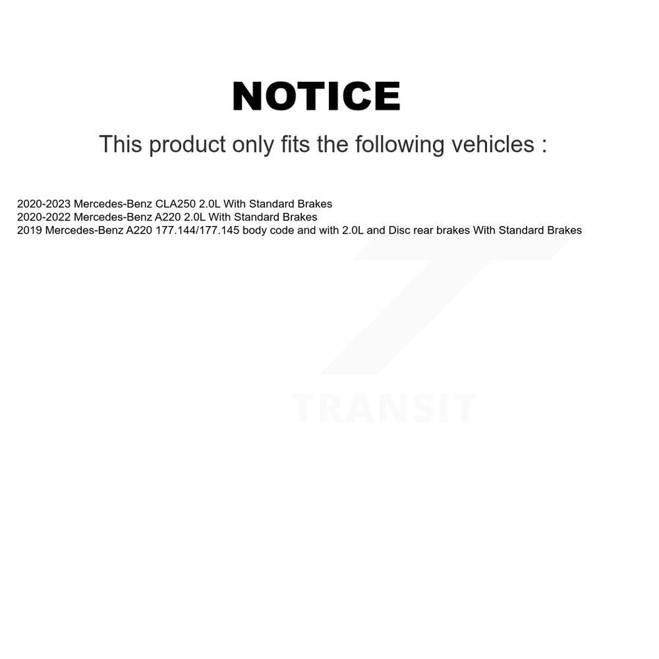 Front Semi-Metallic Disc Brake Pads And Wear Sensors Kit For Mercedes-Benz A220 CLA250 KPW-101572