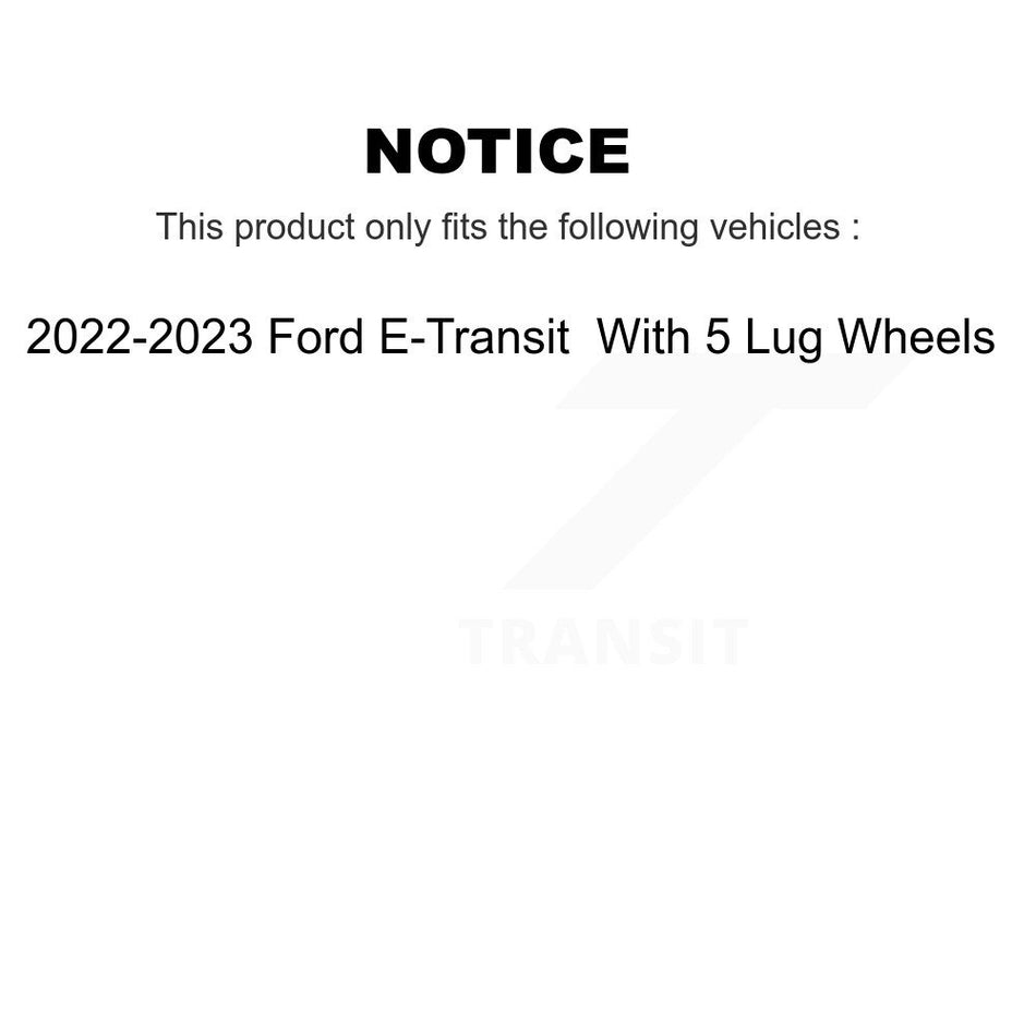 Front Semi-Metallic Brake Pads Wear Sensor Kit For 22-23 Ford E-Transit With 5 Lug Wheels KPW-101588