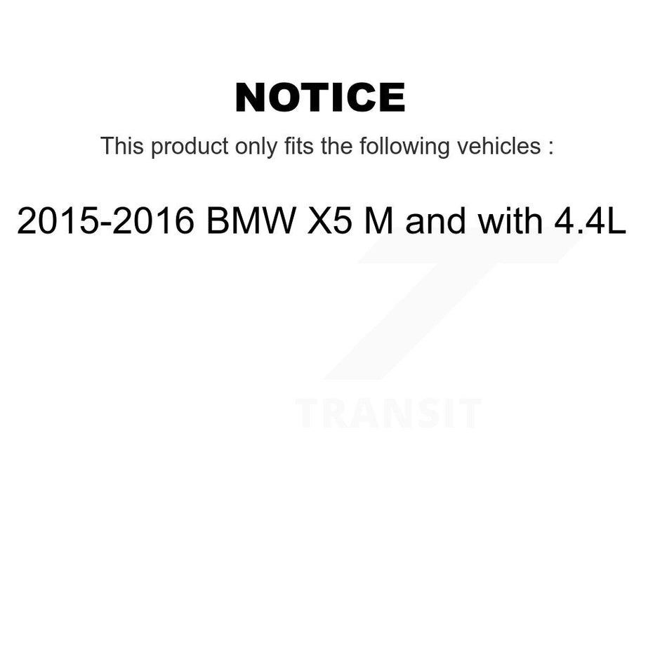 Rear Semi-Metallic Disc Brake Pads And Wear Sensors Kit For 2015-2016 BMW X5 M with 4.4L KPW-101600