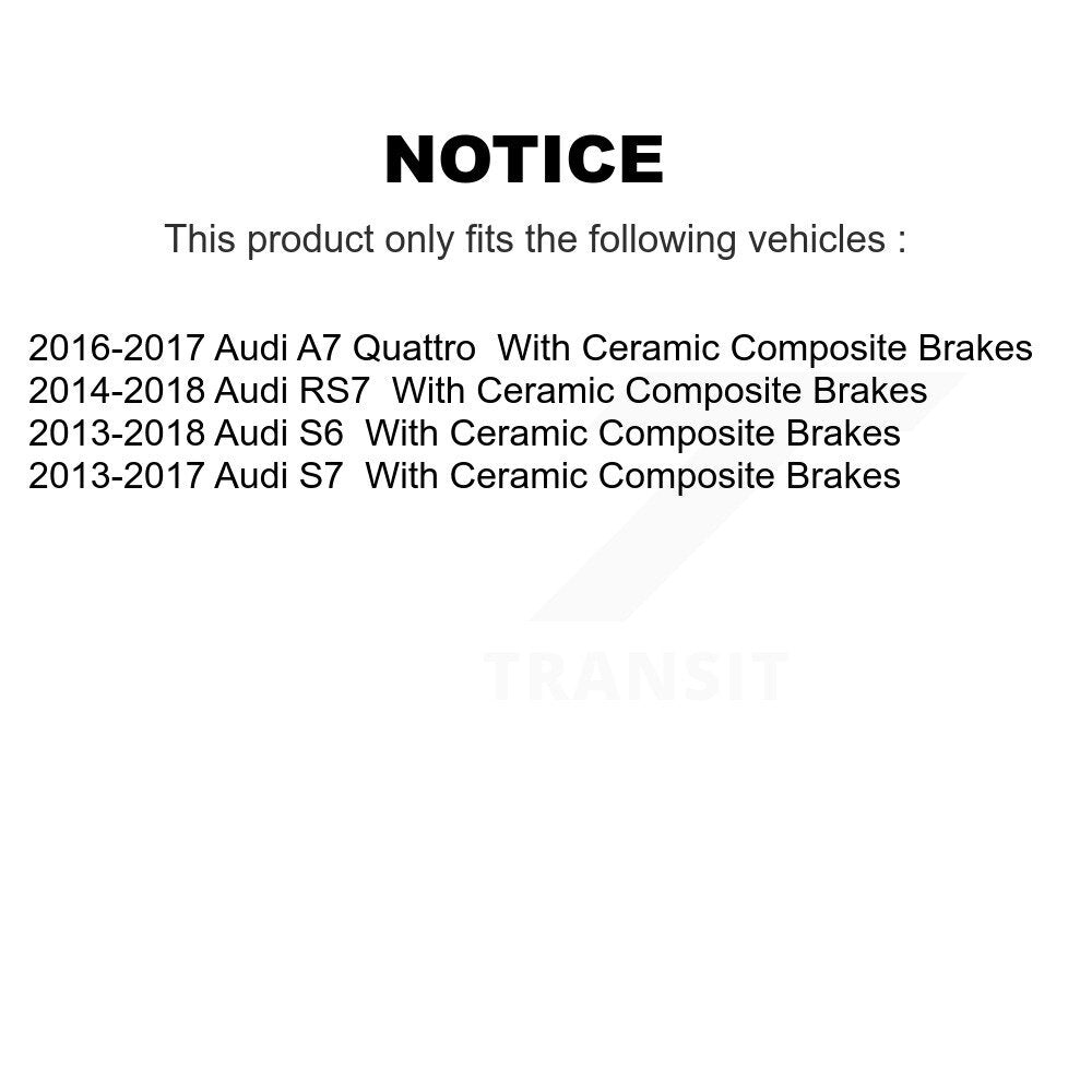 Rear Semi-Metallic Disc Brake Pads And Wear Sensors Kit For Audi A7 Quattro S6 RS7 S7 KPW-101619