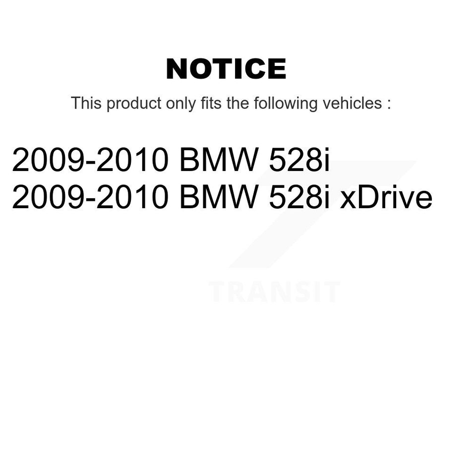 Rear Semi-Metallic Disc Brake Pads And Wear Sensors Kit For 2009-2010 BMW 528i xDrive KPW-101629