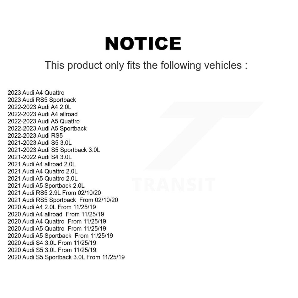 Rear Semi-Metallic Brake Pads Wear Sensor Kit For Audi A5 Sportback A4 Quattro S5 allroad KPW-101633