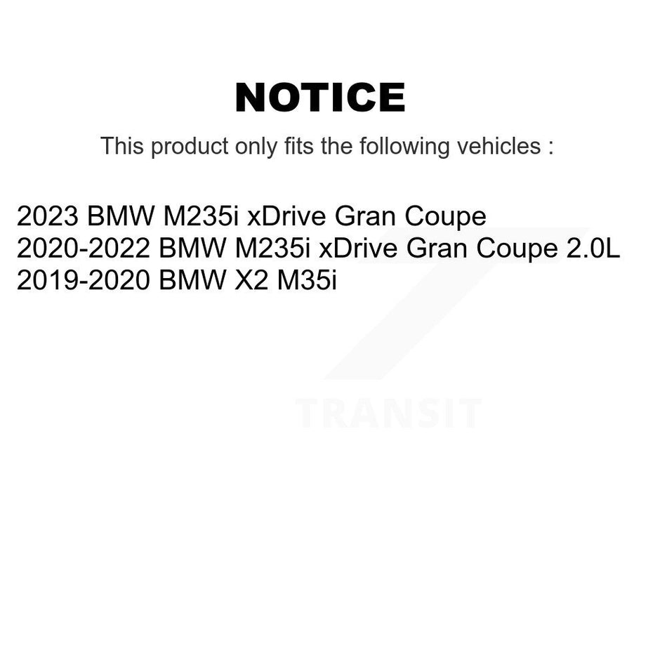 Rear Semi-Metallic Disc Brake Pads And Wear Sensor Kit For BMW X2 M235i xDrive Gran Coupe KPW-101637